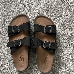 Skechers Black Double Strap Sandals